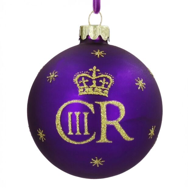 King Charles III Bauble, Purple