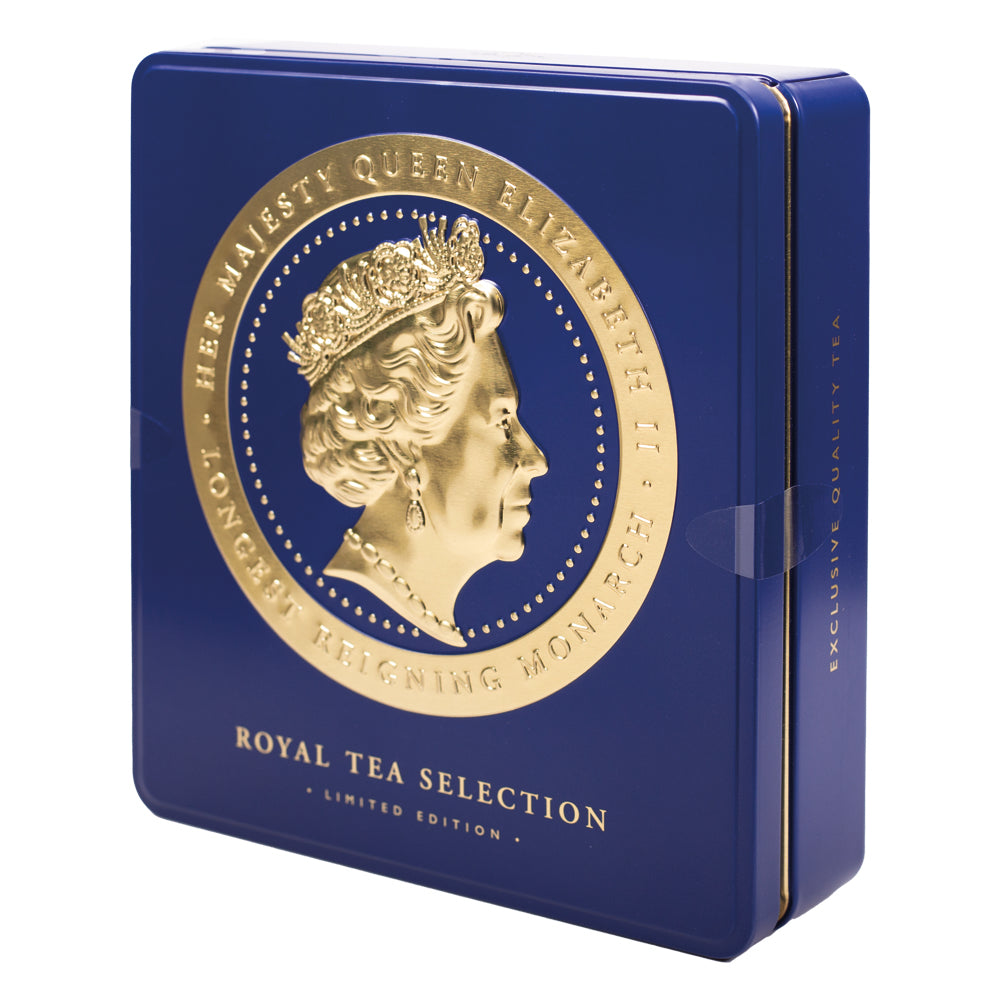 Queen Elizabeth II Cameo Tea Caddy - Blue