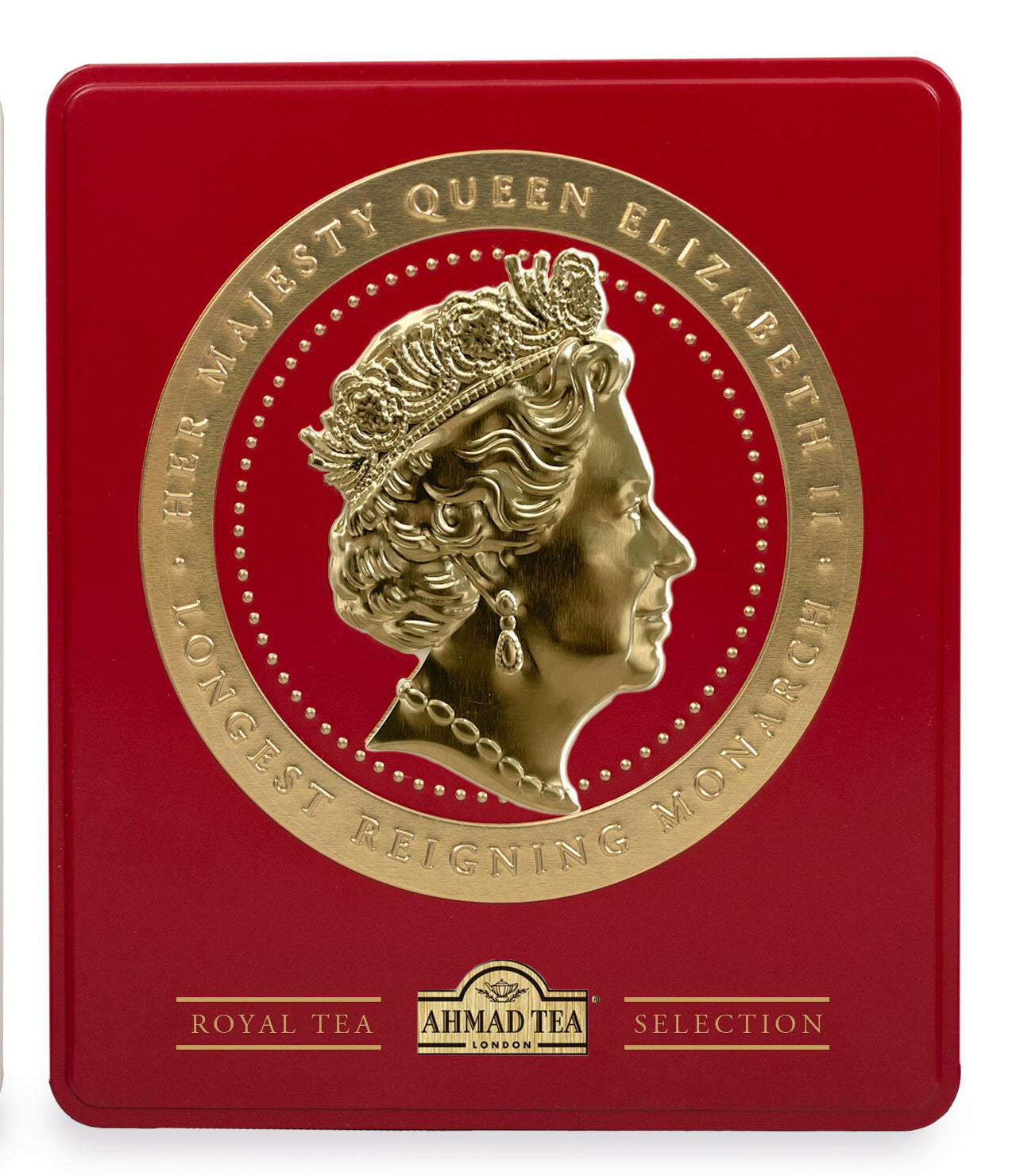 Queen Elizabeth II Cameo Tea Caddy - Red