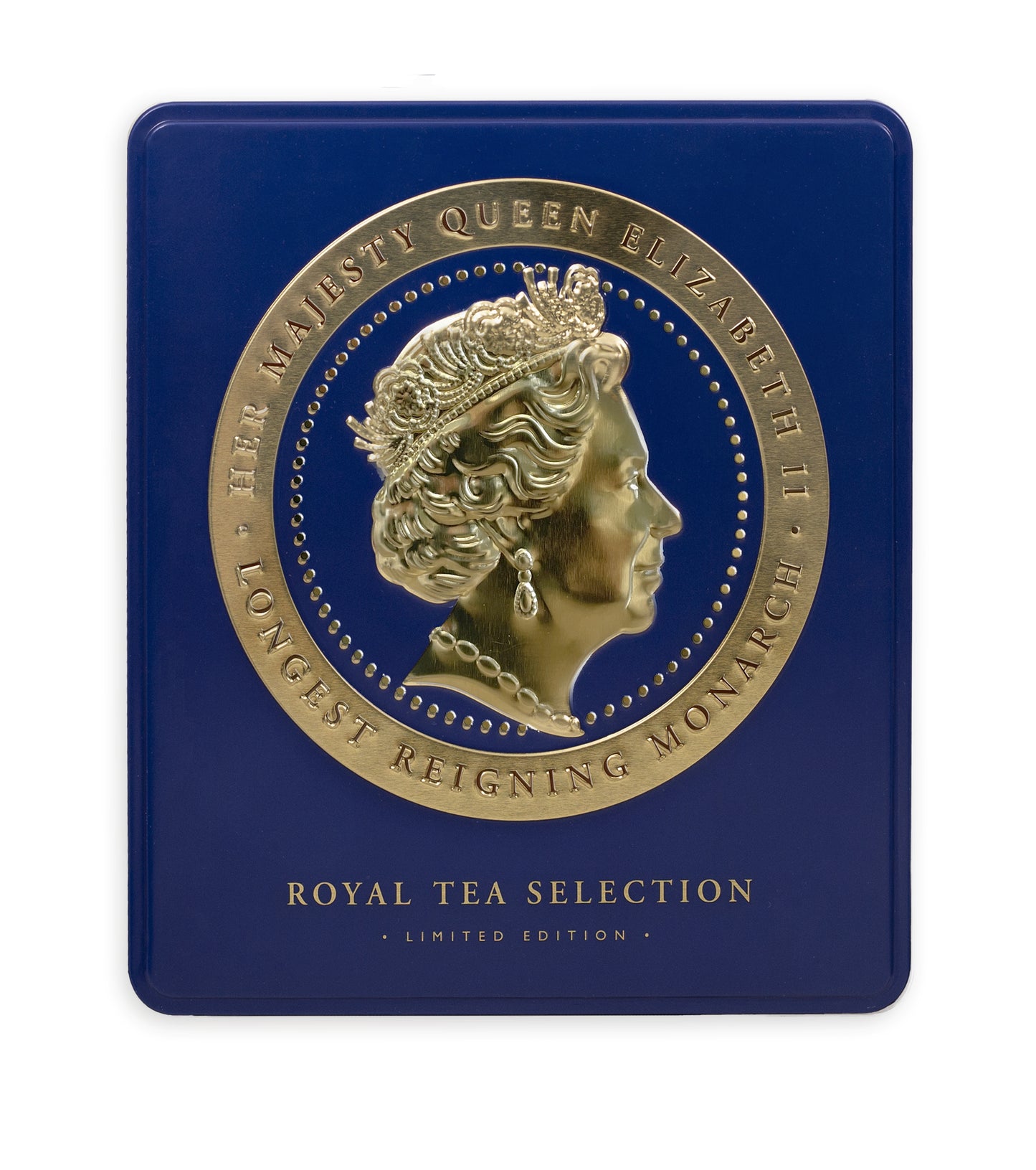Queen Elizabeth II Cameo Tea Caddy - Blue