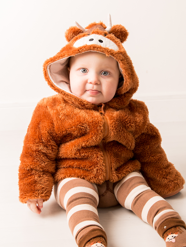 Hamish Highland Cow Leggings in Neutral
