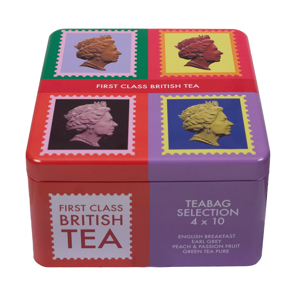First Class Tea Caddy 40 Teabag Sachets, 4 Flavours