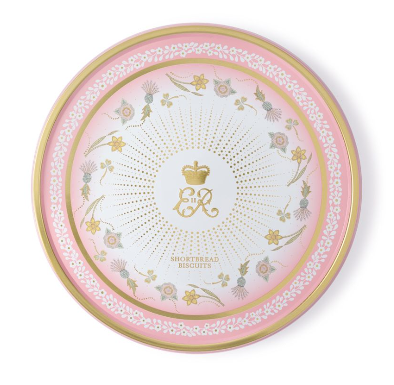 Queen Elizabeth II Centenary Biscuit Tin with Biscuits