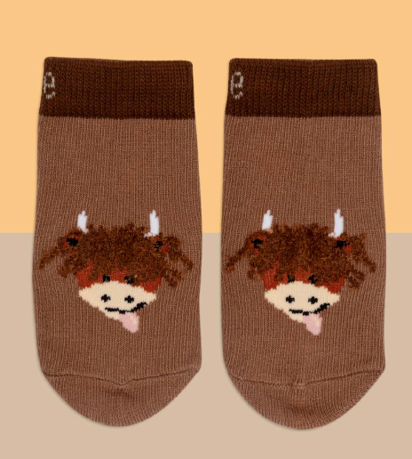 Hamish the Highland Cow Socks Neutral