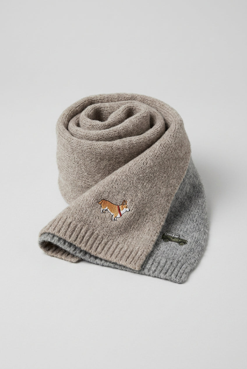 Corgi Wool-Blend Scarf