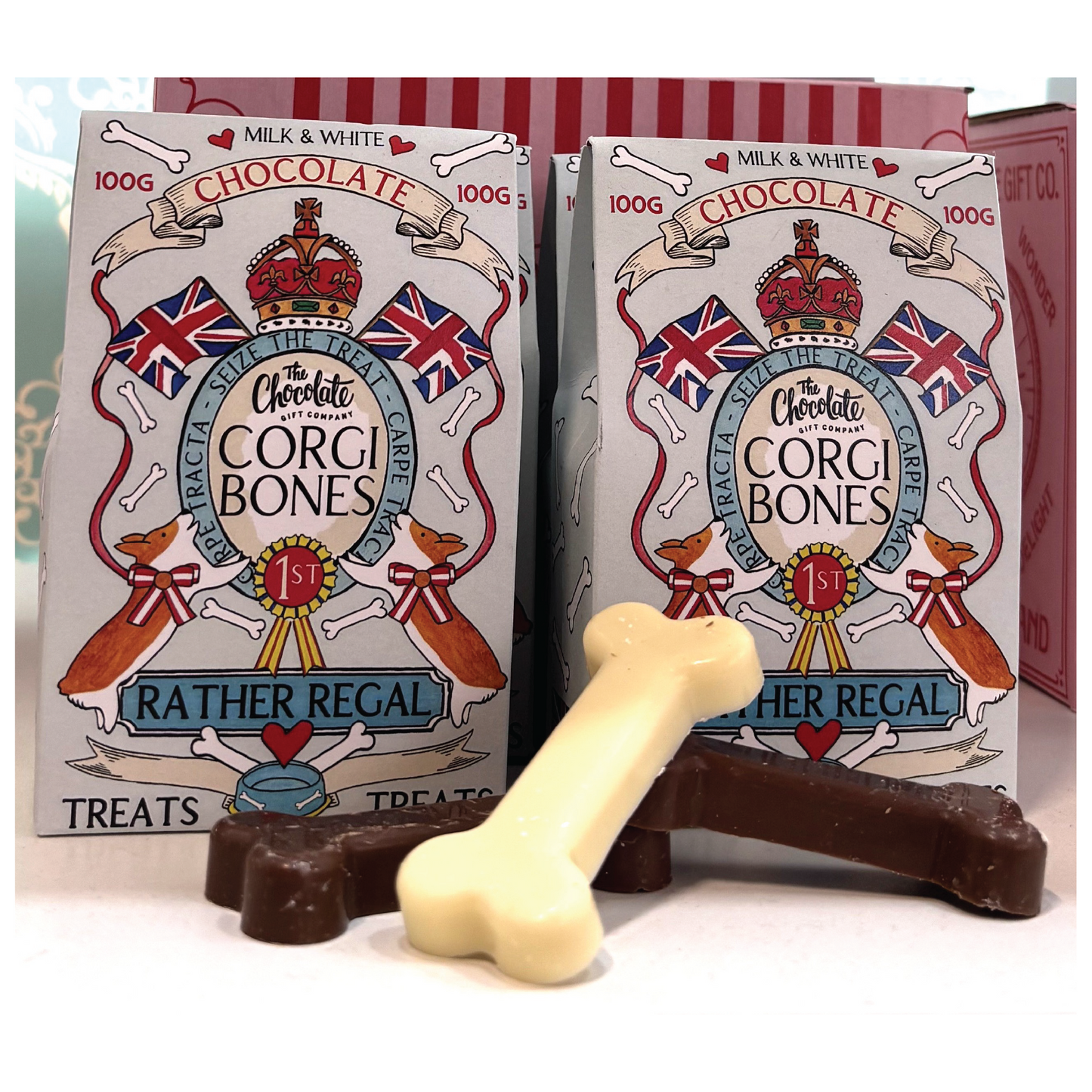 Milk & White Chocolate Bone-Shaped Chocolates