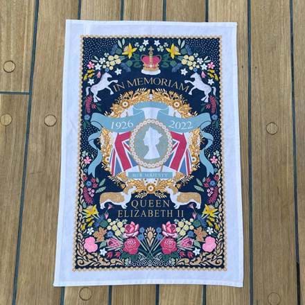 Queen Elizabeth II In Memoriam Tea Towel