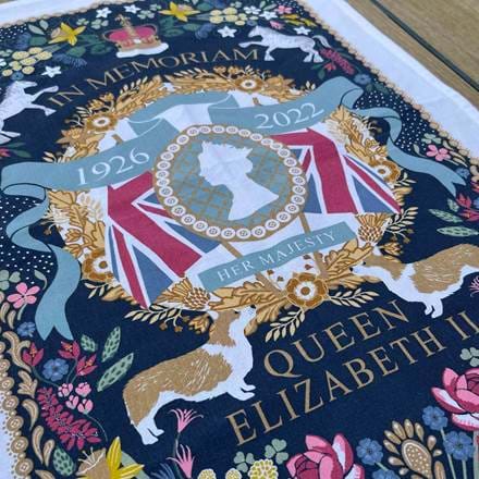 Queen Elizabeth II In Memoriam Tea Towel