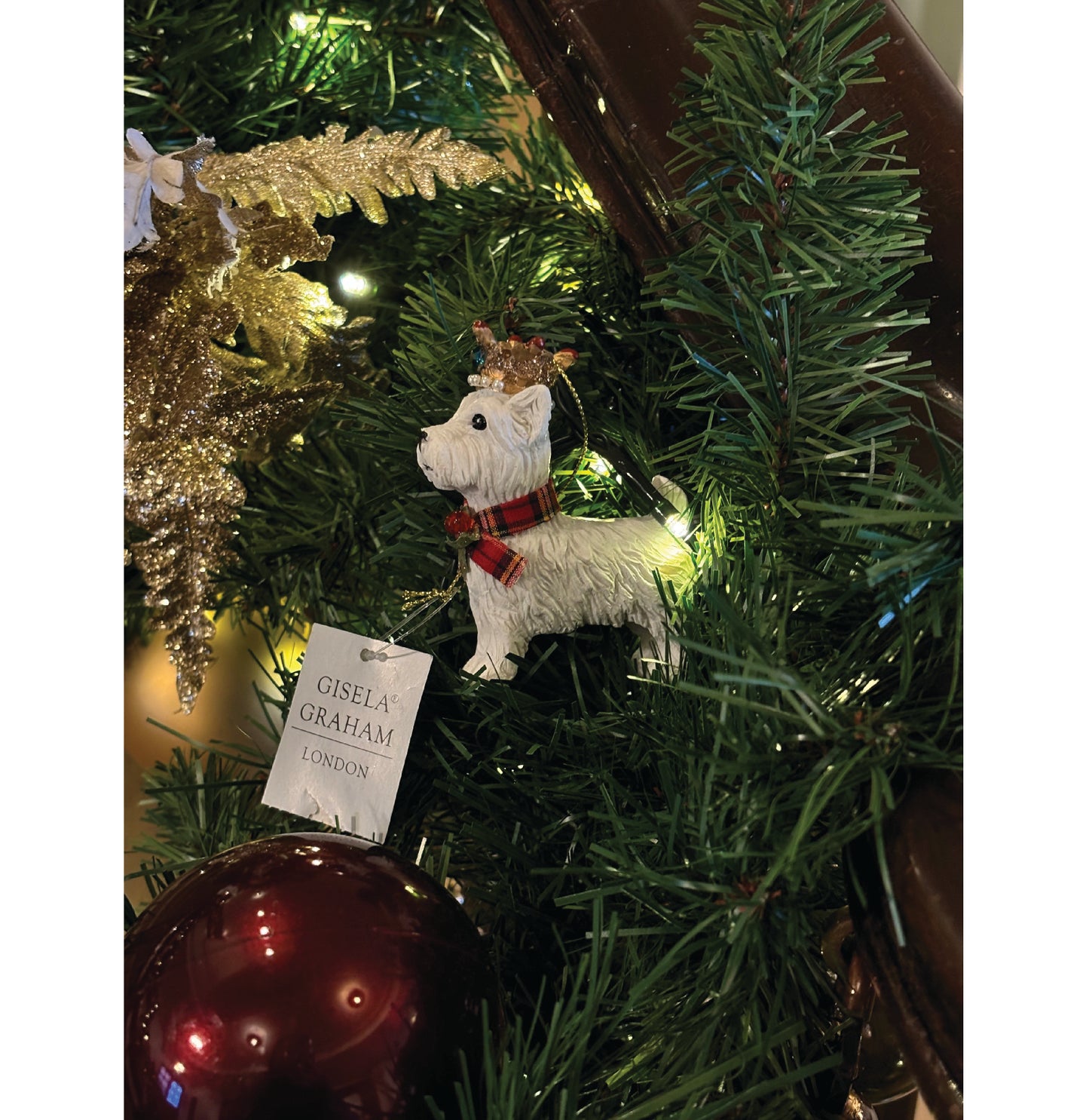Royal West Highland Terrier with Crown Decoration
