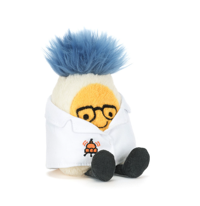 Amuseables Boiled Egg Scientist Outfit by Jellycat
