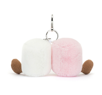 Amuseables Pair of Marshmallows Bag Charm by Jellycat