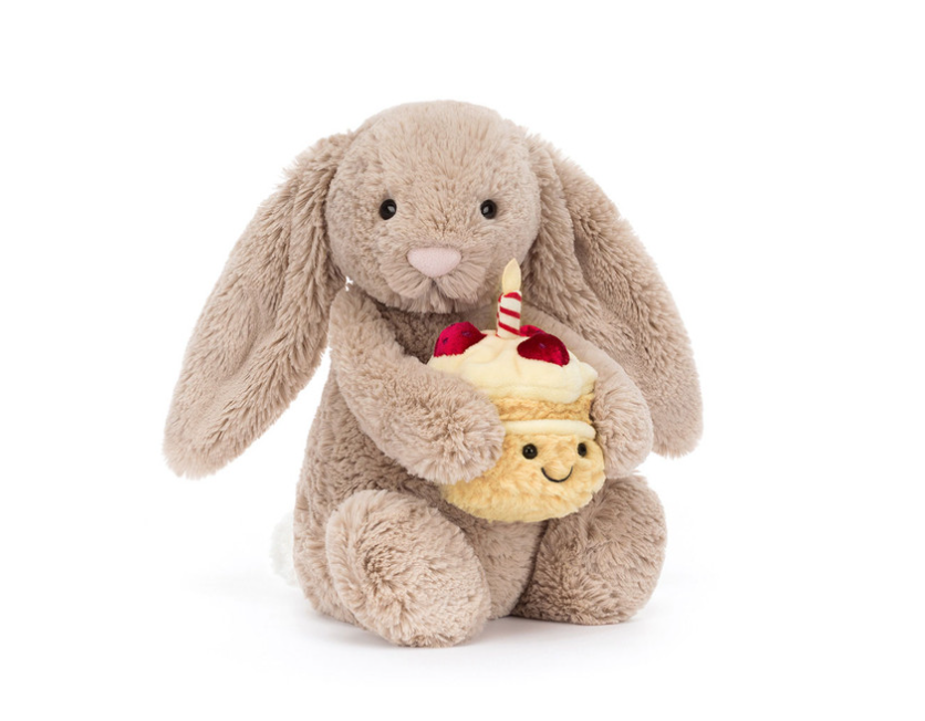 Bashful Beige Bunny 'Birthday' by Jellycat