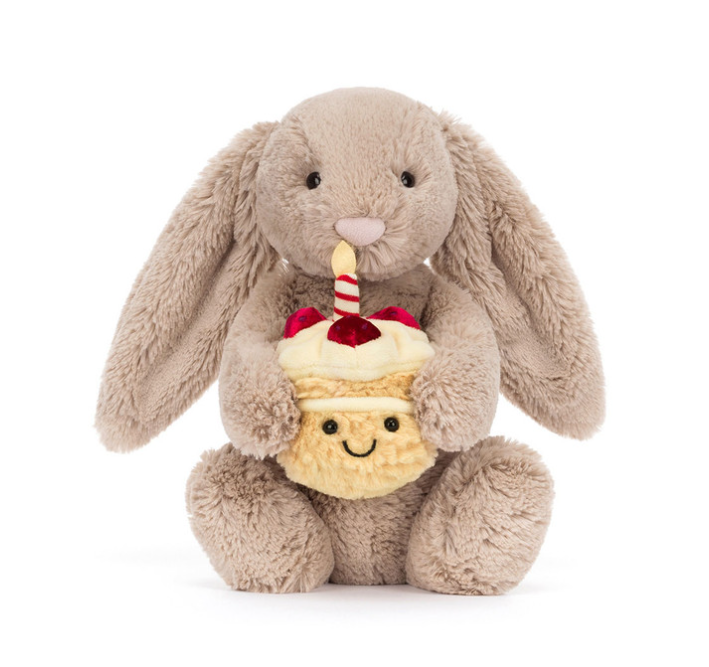 Bashful Beige Bunny 'Birthday' by Jellycat