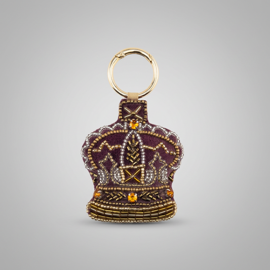 Beaded Crown Bag Charm