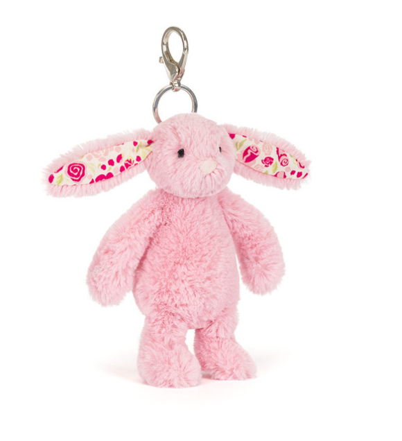 Blushkin Blossom Bunny Bag Charm by Jellycat