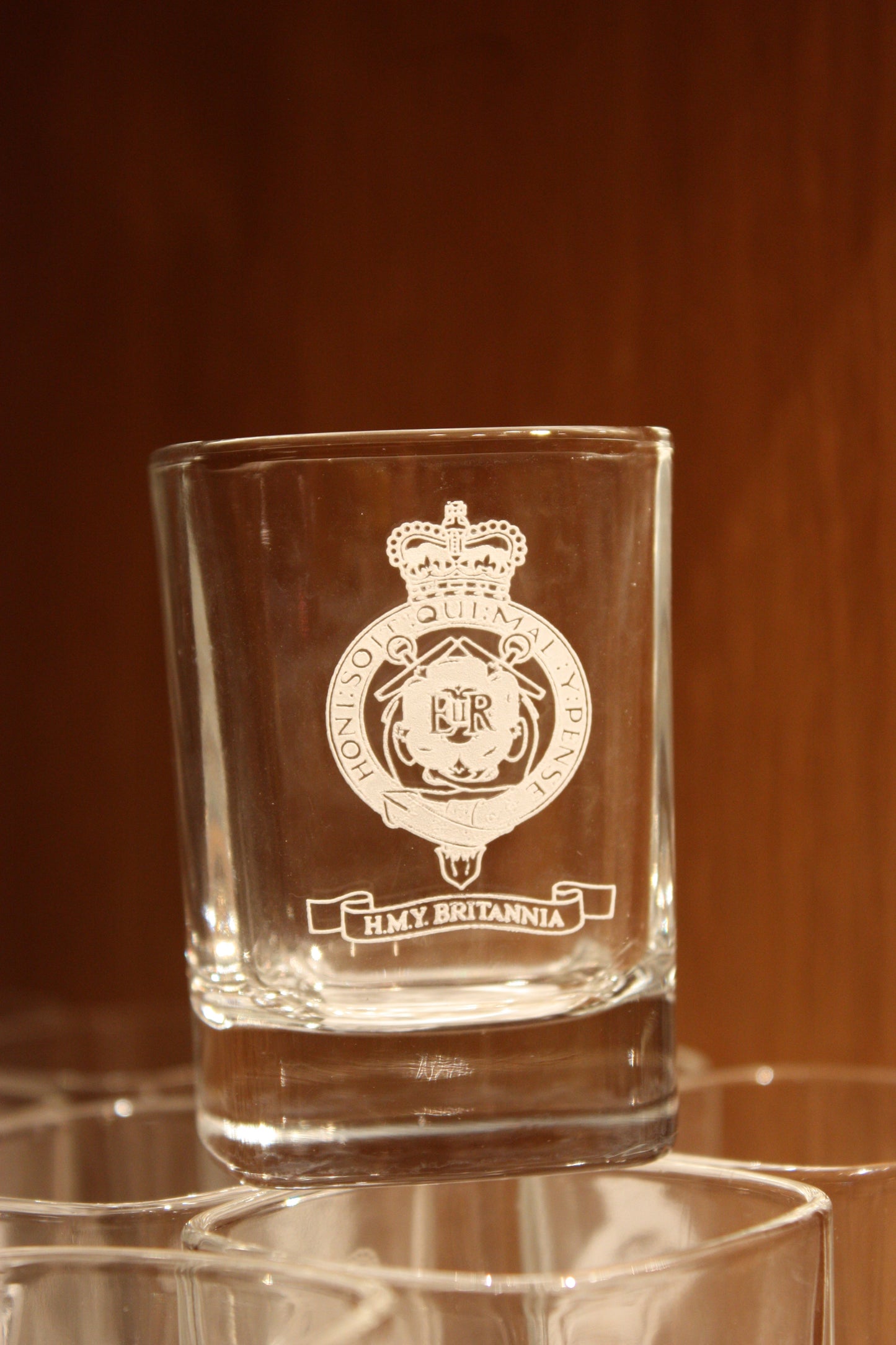 Britannia Crest Tot Glass