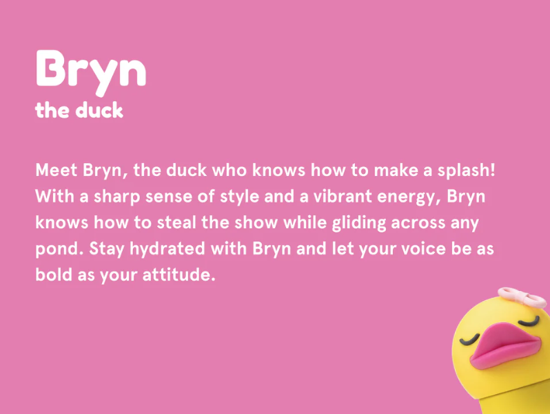 Bestie Water Bottle: Bryn the Ducky