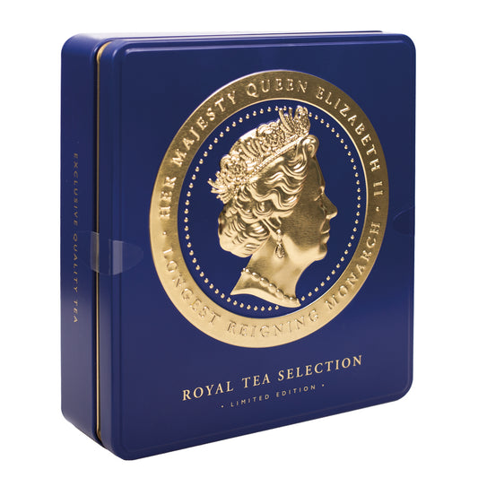 Queen Elizabeth II Cameo Tea Caddy - Blue