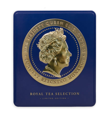 Queen Elizabeth II Cameo Tea Caddy - Blue