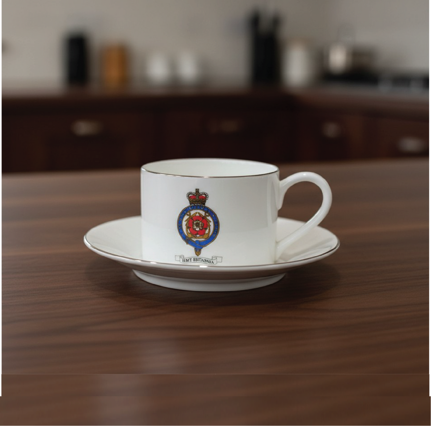 Britannia Colour Crest Cup and Saucer