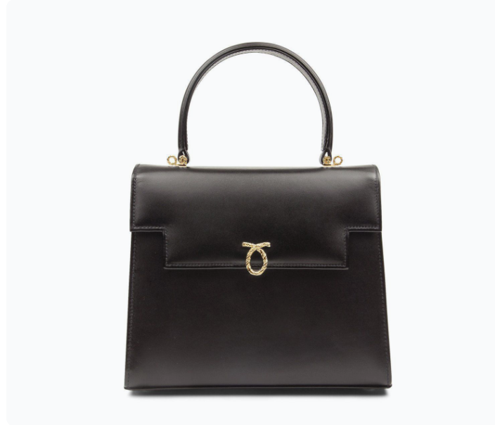Launer Ebony Black Traviata Bag