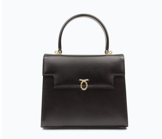 Launer Ebony Black Traviata Bag