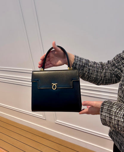 Launer Ebony Black Traviata Bag