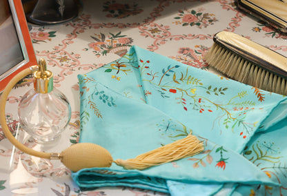 Britannia Embroidery Silk Scarf