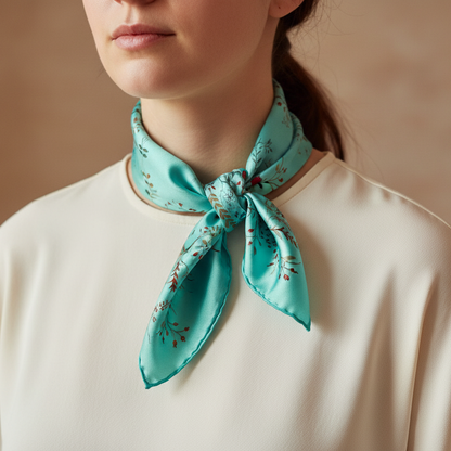 Britannia Embroidery Silk Scarf