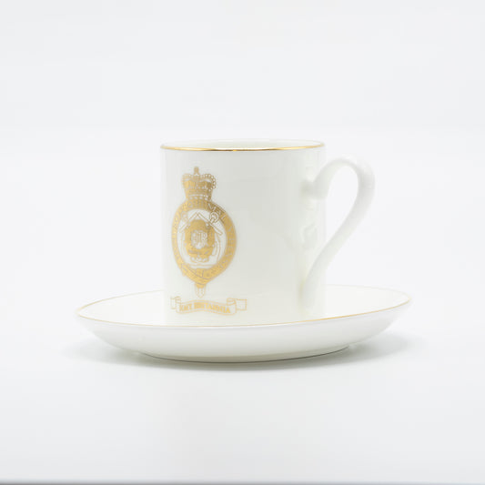 Britannia Gold Crest Espresso Mug and Saucer