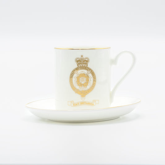 Britannia Gold Crest Espresso Mug and Saucer