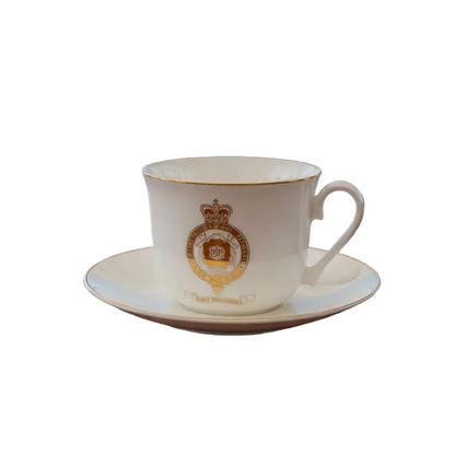 Britannia Gold Crest Large Teacup & Saucer