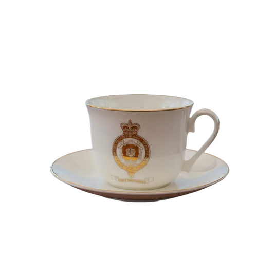 Britannia Gold Crest Large Teacup & Saucer