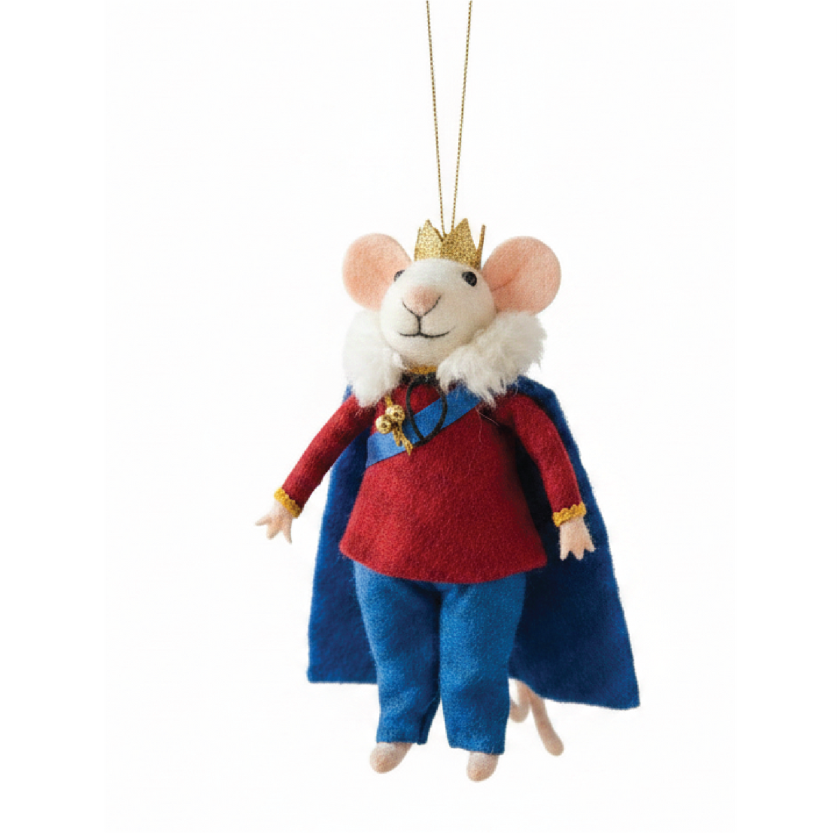 King Mouse Felted Decoration