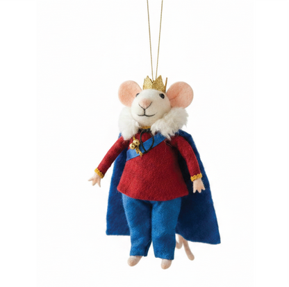 King Mouse Felted Decoration