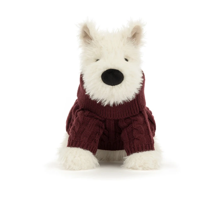 Munro Scottie Dog 'Winter Jumper' by Jellycat