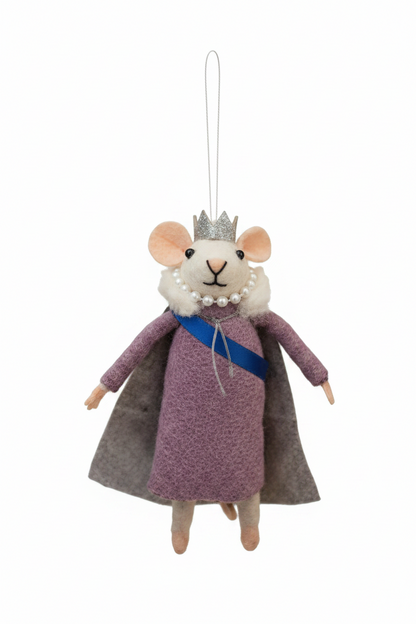 Queen Mouse Felted Decoration