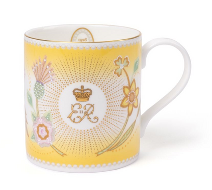 Queen Elizabeth II Centenary Mug - Yellow