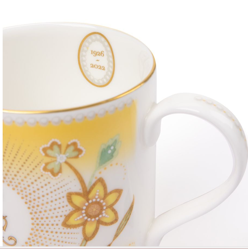 Queen Elizabeth II Centenary Mug - Yellow
