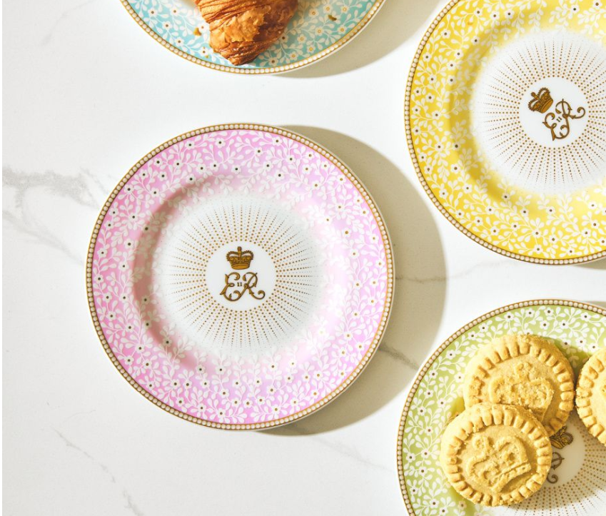 Queen Elizabeth II Centenary Side Plate - Blue