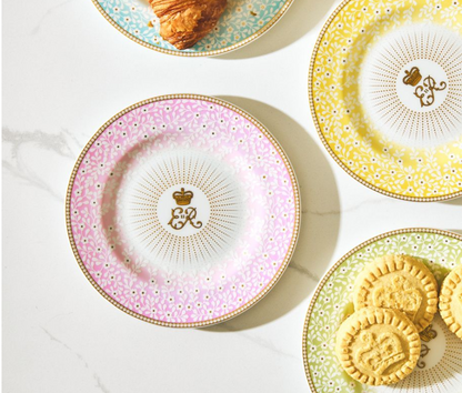 Queen Elizabeth II Centenary Side Plate - Blue