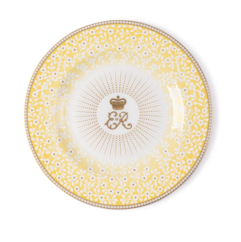 Queen Elizabeth II Centenary Side Plate - Yellow