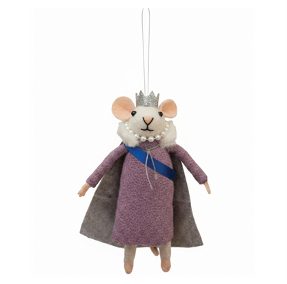 Queen Mouse Felted Decoration
