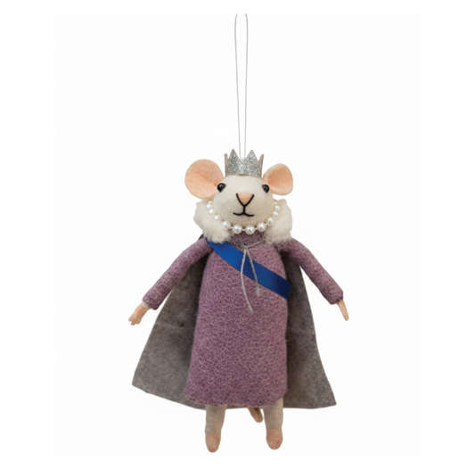 Queen Mouse Felted Decoration