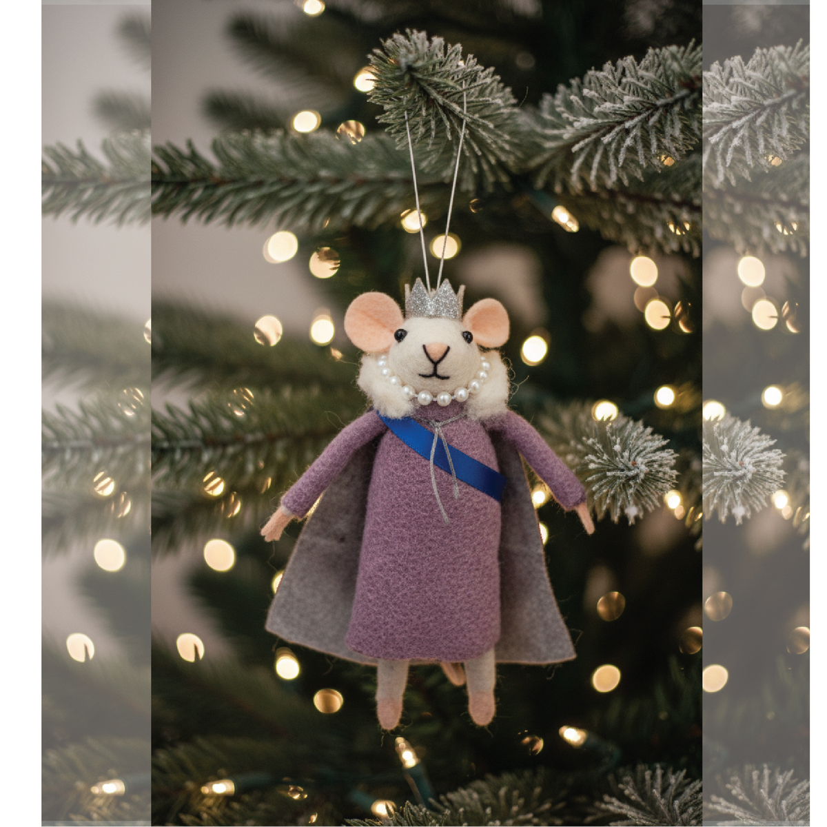Queen Mouse Felted Decoration