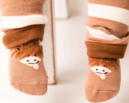 Hamish the Highland Cow Socks Neutral