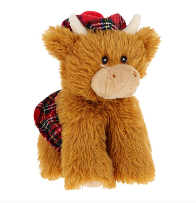 HIghland Cow with Tam and Kilt Plush