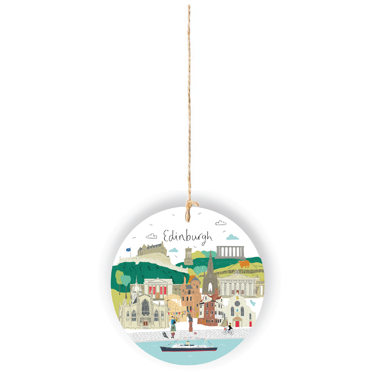 Edinburgh Skyline Ceramic Decoration