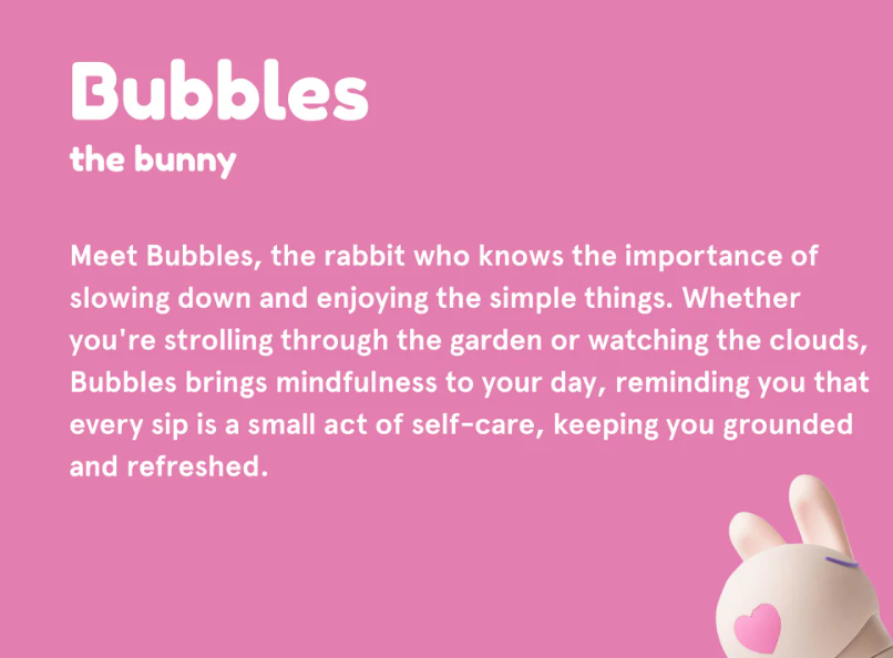 Bestie Water Bottle: Bubbles the Bunny