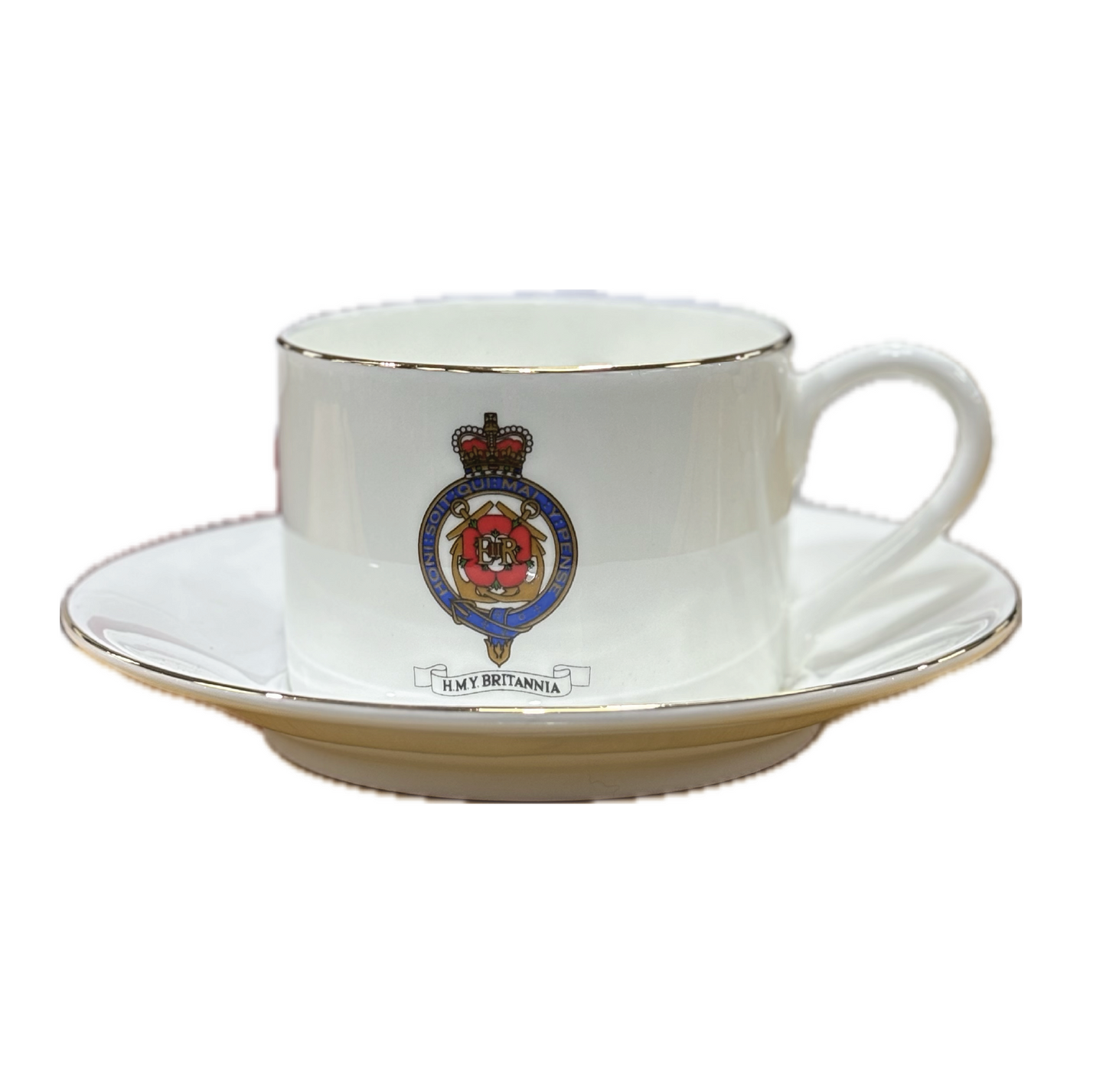 Britannia Colour Crest Cup and Saucer